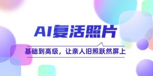 （12477期）AI复活照片技巧课：基础到高级，让亲人旧照跃然屏上（无水印）-网创项目总站
