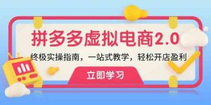 拼多多虚拟项目2.0：终极实操指南，一站式教学，轻松开店盈利-网创项目总站