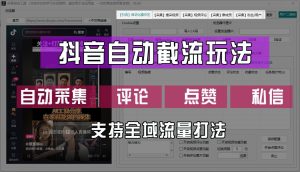 抖音自动截流玩法，利用一个软件自动采集、评论、点赞、私信，全域引流-网创项目总站