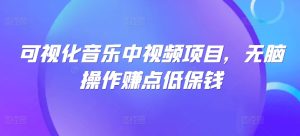可视化音乐中视频项目，无脑操作赚点低保钱-网创项目总站