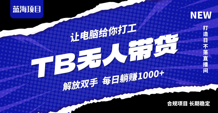 淘宝无人直播最新玩法，不违规不封号，轻松月入3W+-网创项目总站