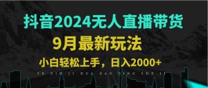 9月抖音无人直播带货新玩法，不违规，三天起号，轻松日躺赚1000+-网创项目总站