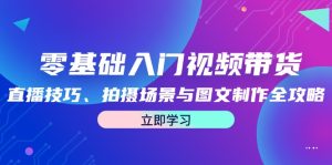 零基础入门视频带货：直播技巧、拍摄场景与图文制作全攻略-网创项目总站