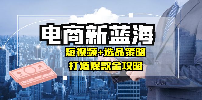 商家必看电商新蓝海：短视频+选品策略，打造爆款全攻略，月入10w+-网创项目总站
