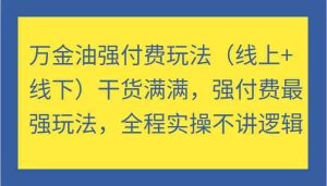 万金油强付费玩法（线上+线下）干货满满，强付费最强玩法，全程实操不讲逻辑-网创项目总站