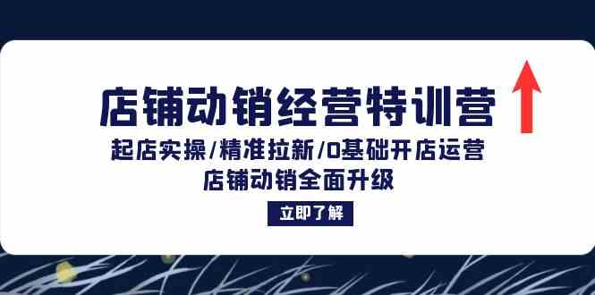 店铺动销经营特训营：起店实操/精准拉新/0基础开店运营/店铺动销全面升级-网创项目总站