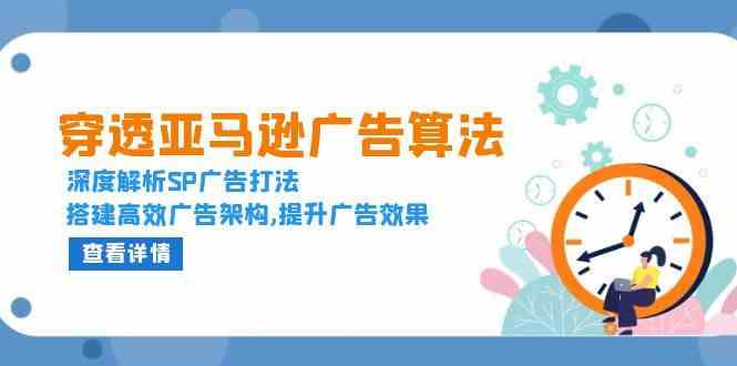 穿透亚马逊广告算法，深度解析SP广告打法，搭建高效广告架构,提升广告效果-网创项目总站