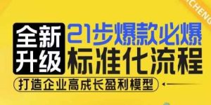 21步爆款必爆标准化流程，全新升级，打造企业高成长盈利模型-网创项目总站