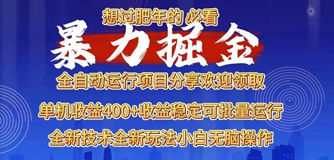 （13675期）2025暴力掘金项目，想过肥年必看！-网创项目总站