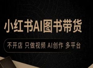 小红书AI图书带货，不开店，只做视频，AI创作，多平台-网创项目总站