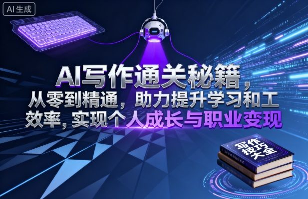 AI写作通关秘籍，从零到精通，助力提升学习和工作效率，实现个人成长与职业变现-网创项目总站