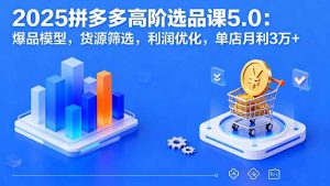 2025拼多多高阶选品课5.0：爆品模型，货源筛选，利润优化，单店月利3万+-网创项目总站
