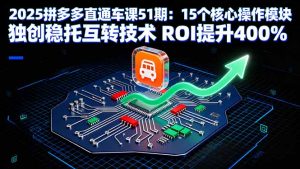 2025拼多多直通车课51期：15个核心操作模块 独创稳托互转技术 ROI提升400%-网创项目总站