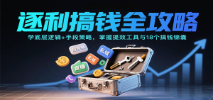 逐利搞钱全攻略：学底层逻辑+手段策略，掌握提效工具与18个搞钱锦囊-网创项目总站