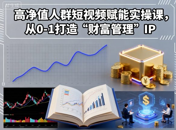 高净值人群短视频赋能实操课，从0-1打造“财富管理”IP-网创项目总站