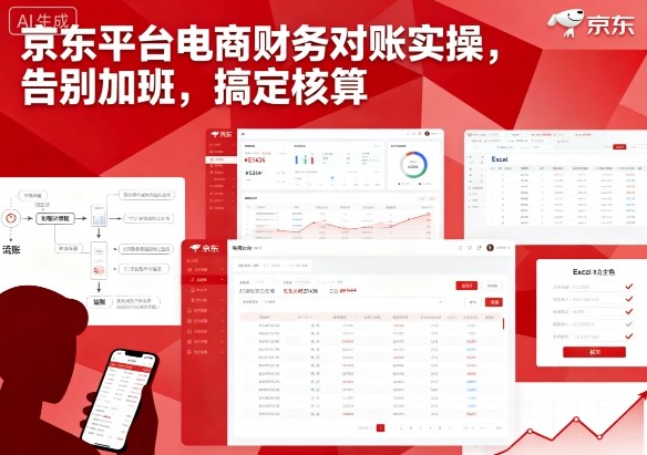 京东平台电商财务对账实操，告别加班，搞定核算-网创项目总站