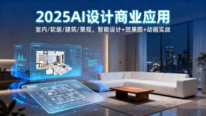 2025AI设计商业应用：室内/软装/建筑/景观，智能设计+效果图+动画实战-网创项目总站