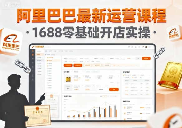 阿里巴巴最新运营课程，1688零基础开店实操-网创项目总站