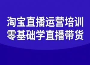 淘宝直播运营培训-零基础学会直播卖货-网创项目总站