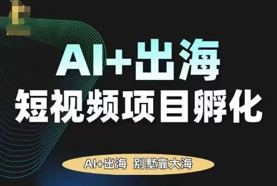 AI·TikTok AI+出海短视频项目孵化，陪你从0-1借助AI实现出海变现-网创项目总站
