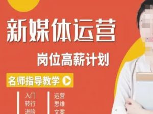 新媒体运营高薪升核培养计划，入门-转行-进阶-网创项目总站