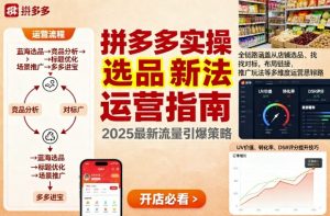 王校长9月12拼多多实操新玩法，全链路涵盖从店铺选品、找对标，布局链接，推广玩法等多维度运营思路-网创项目总站