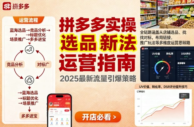 王校长9月12拼多多实操新玩法，全链路涵盖从店铺选品、找对标，布局链接，推广玩法等多维度运营思路-网创项目总站
