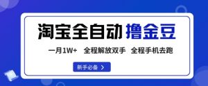 淘宝菜鸟全自动撸金豆，轻松月入1W+，全程手机去跑，操作简单【揭秘】-网创项目总站