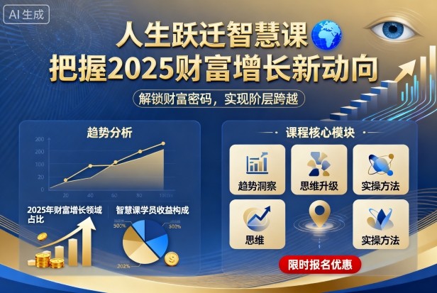 人生跃迁智慧课，把据2025财富增长新动向-网创项目总站