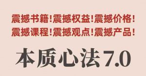村西边老王本质心法7.0，视频课+《本质心法》电子版-网创项目总站