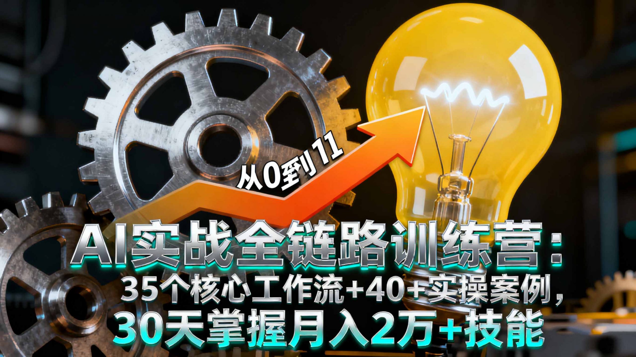 AI实战全链路训练营：35个核心工作流+40+实操案例，30天掌握月入2万+技能-网创项目总站