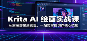 Krita AI 绘画实战课：从安装部署到变现，一站式掌握创作核心技能-网创项目总站
