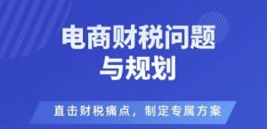 电商企业财税风险与规避，直击财税痛点，制定专属方案-网创项目总站