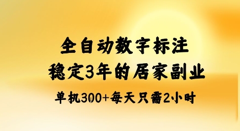 全自动数字标注，稳定3年的蓝海项目，居家也能矩阵开干的副业，单机日入3张+【揭秘】-网创项目总站