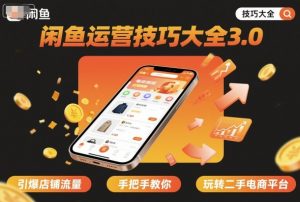 闲鱼运营技巧大全3.0，引爆店铺流量，手把手教你玩转二手电商平台-网创项目总站