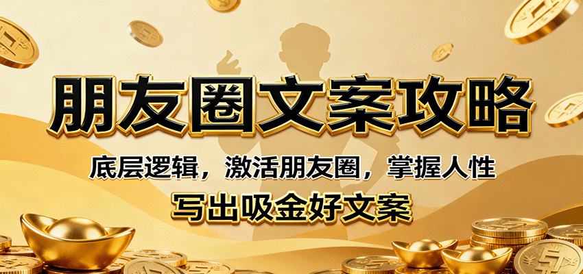 朋友圈文案攻略：底层逻辑，激活朋友圈，掌握人性，写出吸金好文案-网创项目总站