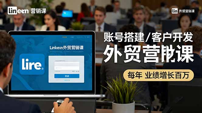 LinkedIn外贸营销课：账号搭建/客户开发/成交转化，年业绩增长百万+-网创项目总站