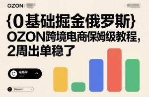 0基础掘金俄罗斯，OZON跨境电商保姆级教程，2周出单稳了-网创项目总站