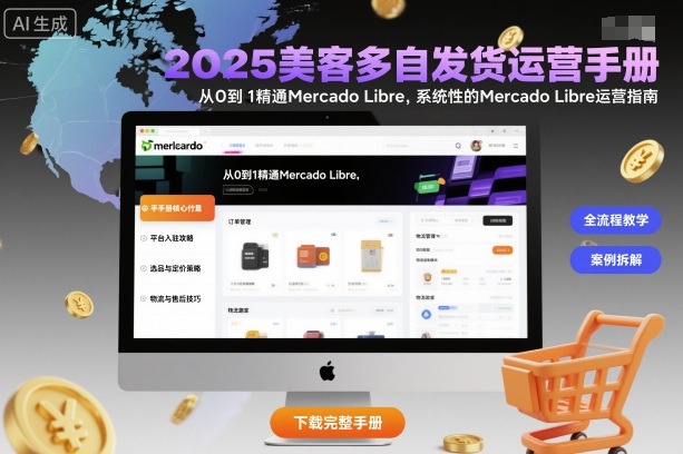 2025美客多自发货运营手册：从0到1精通Mercado Libre，系统性的Mercado Libre运营指南-网创项目总站