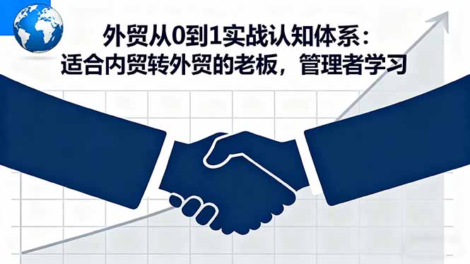 外贸从0到1实战认知体系：适合内贸转外贸的老板，管理者学习-网创项目总站