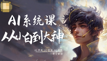 AI系统课程，从小白到大神系统学AI，AI声音-AI绘画-AI视频一门课全掌握-网创项目总站