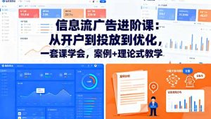 信息流广告进阶课：从开户到投放到优化，一套课学会，案例+理论式教学-网创项目总站
