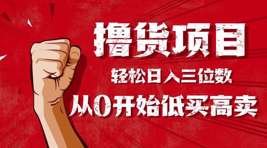 手把手教你撸货，从0开始低买高卖，小白轻松实现日入三位数!!!-网创项目总站