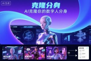 AI数字人认知实操课，克隆你的数字人分身-网创项目总站