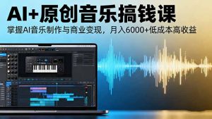 AI+原创音乐搞钱课：掌握AI音乐制作与商业变现，月入6000+低成本高收益-网创项目总站