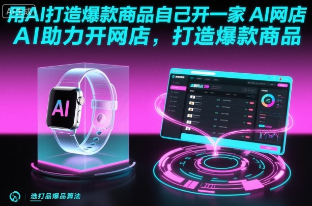 用AI打造爆款商品自己开一家AI网店，AI助力开网店，打造爆款商品-网创项目总站