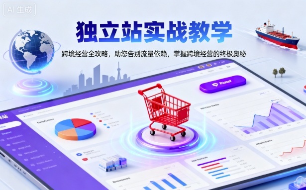 独立站实战教学，跨境经营全攻略，助您告别流量依赖，掌握跨境经营的终极奥-网创项目总站