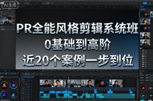 PR全能风格剪辑系统班，0基础到高阶，近20个案例一步到位-网创项目总站
