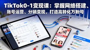 TikTok0-1变现课：掌握网络搭建、账号运营、分销变现，打造高转化万粉号-网创项目总站