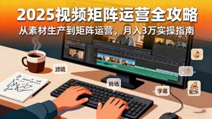 2025短视频矩阵运营全攻略：从素材生产到矩阵运营，月入3万实操指南-网创项目总站